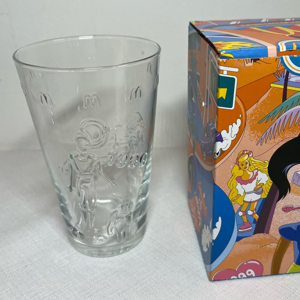 McDonalds COLLECTORS CUP 2024 Barbie X Hot Wheel’s CANADA GLASS - Open Box